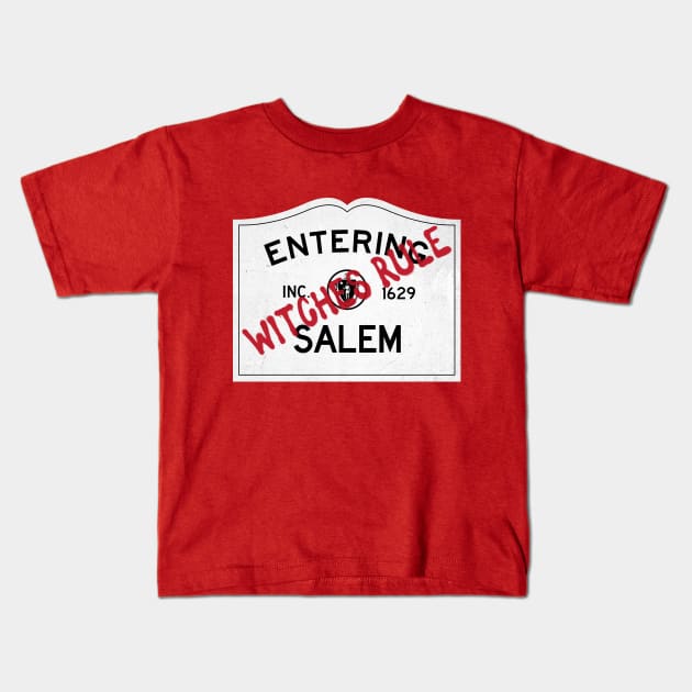 Entering Salem Kids T-Shirt by MacMarlon